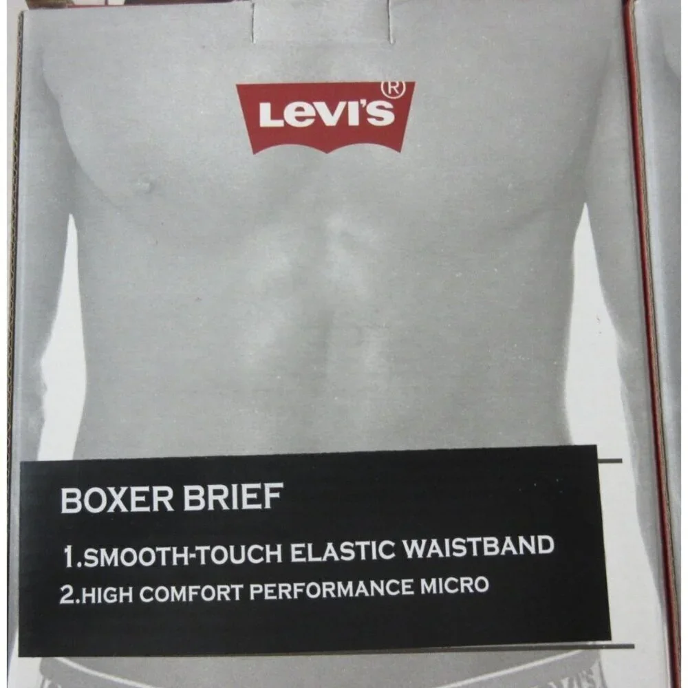 Levi's Men's Performance Microfiber 4 Pack Comfort Boxer Briefs Colors NIB